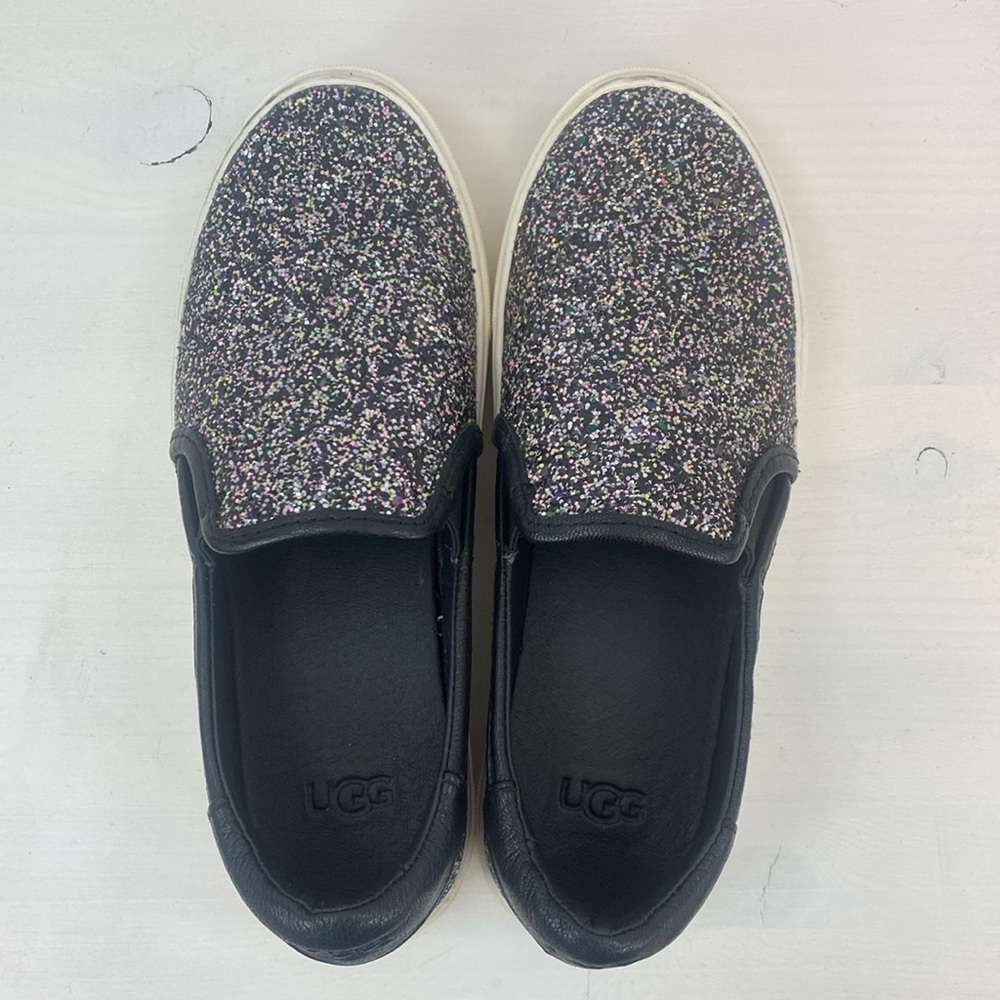 Ugg Black Glitter Jass Chunky Slip-On Shoe Sneaker - Picture 7 of 9